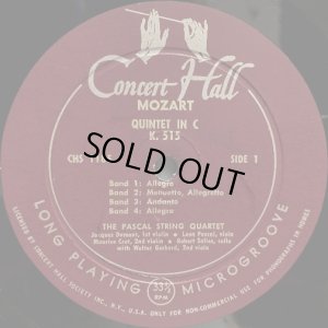 画像2: 米Concert Hall [バラ２枚セット] パスカル弦楽四重奏団＆W.ゲルハルト/モーツァルト 弦楽五重奏曲第1, 2, 3, 4番