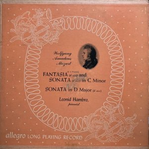 画像1: 米Allegro レオニード・ハンブロ／モーツァルト ソナタと幻想曲