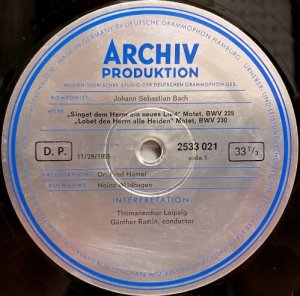 画像2: 独ARCHIV ギュンター・ラミン/J.S.バッハ ４つのモテット