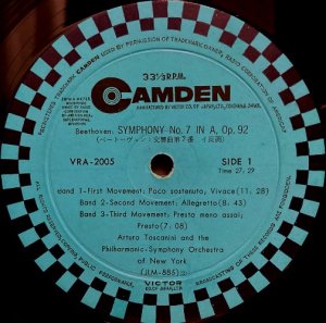 画像3: CAMDEN(RCA) トスカニーニ/ベートーヴェン 交響曲第7番, モーツァルト「ハフナー」