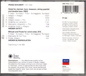 画像2: [中古CD] 独DECCA ウィーン八重奏団／シューベルト 八重奏曲 D803