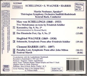 画像2: [中古CD] 独MARCO POLO シリングス カサンドラ, エレウシスの祭り, S.ワーグナー 憧れ, C.ハリス 失楽園