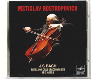 画像2: [中古CD] MELODIYA ロストロポーヴィチ／J.S.バッハ 無伴奏チェロ組曲第2番, 5番