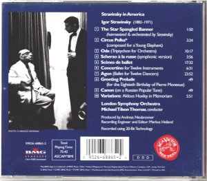 画像2: [中古CD] 米RCA ティルソン・トーマス／ストラヴィンスキー・イン・アメリカ