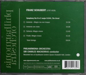画像3: [中古CD] 英Signum マッケラス＆フィルハーモニア管弦楽団／シューベルト「ザ・グレート」