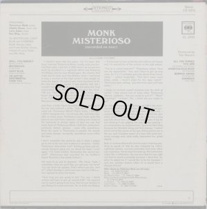 画像3: 米COLUMBIA セロニアス・モンク/MISTERIOSO〜recorded on tour