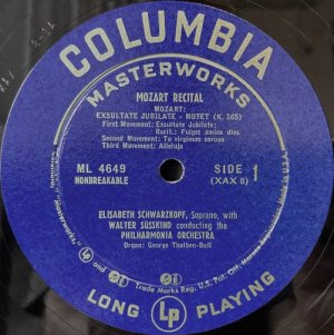 画像2: 米COLUMBIA [紺フラット] シュヴァルツコップ/踊れ喜べ、幸いなる魂よ〜モーツァルト・リサイタル
