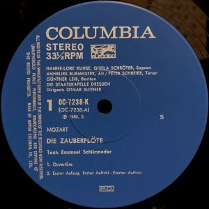 画像2: COLUMBIA [３枚組] スイトナー/モーツァルト 歌劇「魔笛」(全曲)