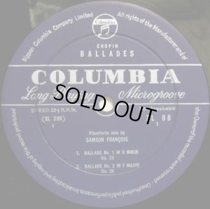 画像2: COLUMBIA フランソワ/ショパン バラード(全4曲) 10インチ盤