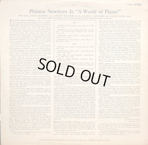 画像3: 米CONTEMPORARY フィニアス・ニューボーン／A World of Piano !