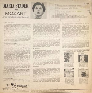 画像3: 米DECCA マリア・シュターダー/モーツァルト オペラ＆コンサート・アリア集