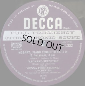 画像2: 英DECCA バーンスタイン＆ウィーン・フィル/モーツァルト リンツ, ピアノ協奏曲第15番