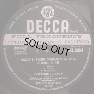 画像2: 英DECCA カーゾン＆ケルテス/モーツァルト ピアノ協奏曲第23番, 24番