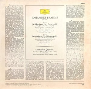 画像3: 独DG アマデウス弦楽四重奏団&アロノヴィッツ/ブラームス 弦楽五重奏曲第1番, 2番