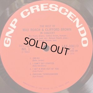 画像2: GNP マックス・ローチ＆クリフォード・ブラウン／the best of MAX ROACH and CLIFFORD BROWN in concert