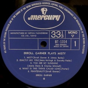 画像2: 米Mercury エロール・ガーナー／PLAYS MISTY