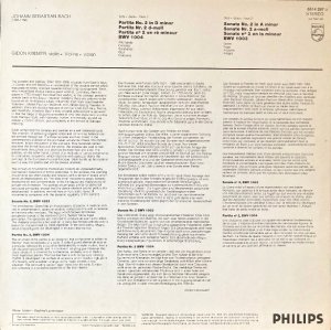 画像3: 蘭PHILIPS クレーメル/J.S.バッハ 無伴奏ヴァイオリンのためのソナタ第2番, パルティータ第2番