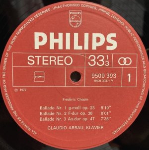 画像2: 蘭PHILIPS アラウ/ショパン 4つのバラード, 幻想曲