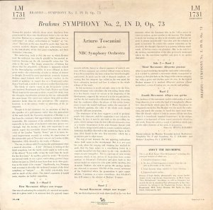 画像4: 米RCA [SD盤バラ２枚セット] トスカニーニ/ブラームス 交響曲第2, 4番