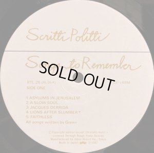 画像2: ROUGH TRADE Scritti Politti／Songs to Remember