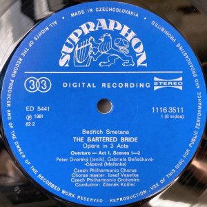 画像2: チェコSUPRAPHON [3枚組] コシュラー/／歌劇「売られた花嫁」全曲