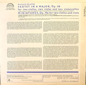 画像3: チェコSUPRAPHON ドヴォルザーク, ヴラフ弦楽四重奏団/ドヴォルザーク 弦楽六重奏曲, ミニアチュア