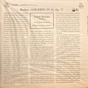 画像3: VICTOR メニューイン＆フルトヴェングラー/ブラームス ヴァイオリン協奏曲