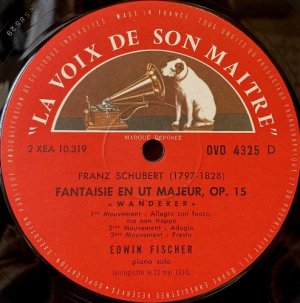 画像2: 仏VSM エドウィン・フィッシャー／シューベルト さすらい人幻想曲, 楽興の時