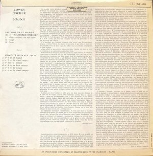 画像3: 仏VSM エドウィン・フィッシャー／シューベルト さすらい人幻想曲, 楽興の時