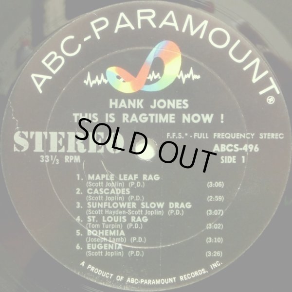 画像2: 米ABC-PARAMOUNT HANK JONES/This Is Ragtime NOW!