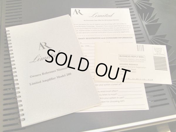 画像10: [中古アイテム] AR／Limited Model 200　パワーアンプ
