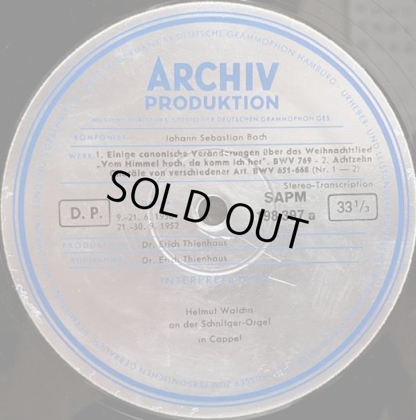 画像3: 独ARCHIV [バラ２枚セット] ヴァルヒャ/J.S.バッハ 18のコラール集I&II