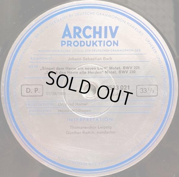 画像2: 独ARCHIV ギュンター・ラミン/J.S.バッハ ４つのモテット
