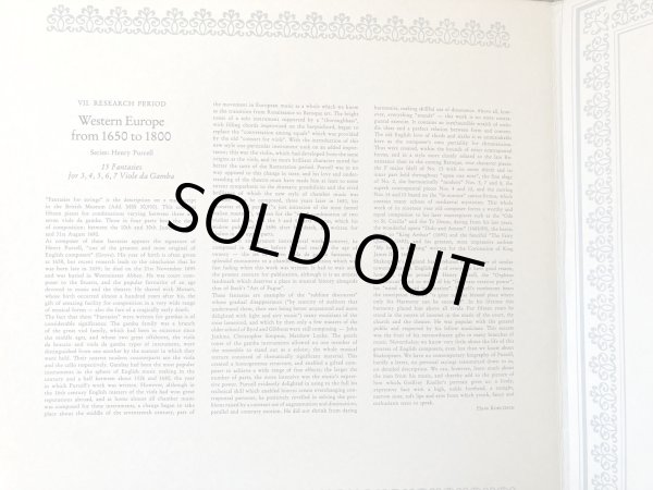 画像4: 独ARCHIV ヴェンツィンガー・アンサンブル/パーセル 15のファンタジー