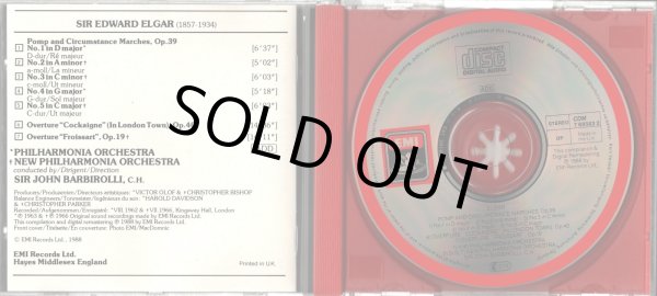画像3: [中古CD] 英EMI バルビローリ／エルガー 威風堂々第1〜5番, 序曲コケイン, フロワッサール