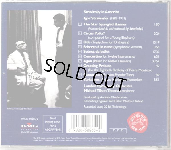 画像2: [中古CD] 米RCA ティルソン・トーマス／ストラヴィンスキー・イン・アメリカ