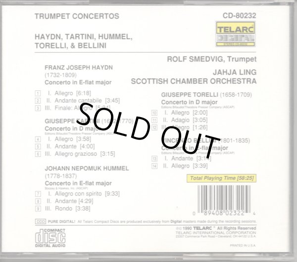画像2: [中古CD] 米TELARC ロルフ・スメドヴィグ／トランペット協奏曲集