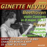 画像: [新品CD-R] PREMIERE ジネット・ヌヴー, BSO＆NYPライヴ／ベートーヴェン ヴァイオリン協奏曲, ラヴェル ツィガーヌ