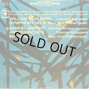 画像: 米COLUMBIA バーンスタイン他/W.シューマン 交響曲第8番、バーバー「アンドロマケの別れ」