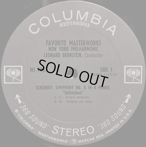 画像2: 米COLUMBIA バーンスタイン/シューベルト 交響曲第8番「未完成」, メンデルスゾーン 交響曲第4番「イタリア」