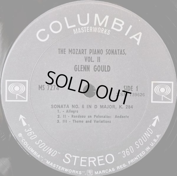 画像6: CBS, 米COLUMBIA [バラ3枚セット, 米盤2枚] グールド／モーツァルト ピアノ・ソナタ集Vol.1,2＆5