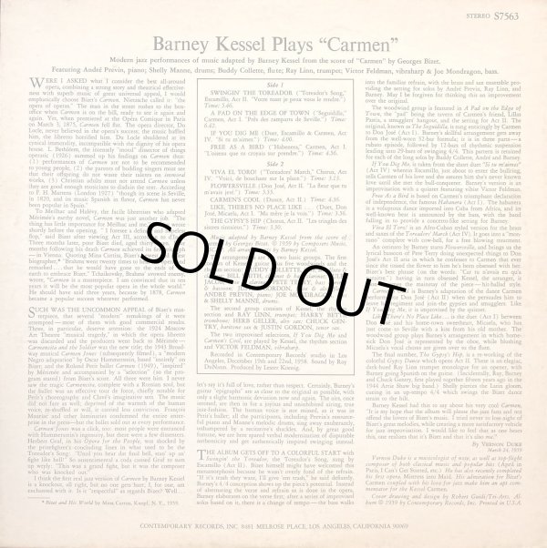 画像3: 米CONTEMPORARY バーニー・ケッセル／Barney Kessel Plays "Carmen"