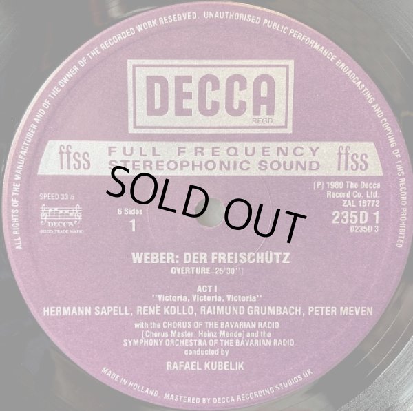 画像2: 英DECCA(３枚組, 蘭プレス) クーベリック/ウェーバー 歌劇「魔弾の射手」