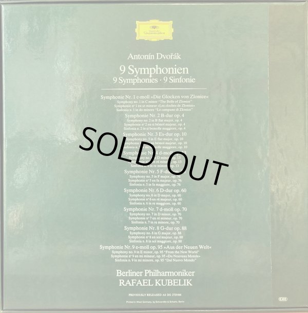 画像4: 独DG [９枚組] クーベリック＆ベルリン・フィル/ドヴォルザーク 交響曲全集(全9曲)