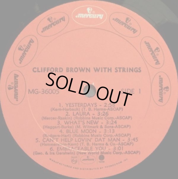 画像2: 米EmArcy クリフォード・ブラウン/Clifford Brown with Strings