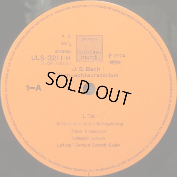 画像2: harmonia mundi コレギウム・アウレウム合奏団/J.S.バッハ クリスマス・オラトリオ ３枚組