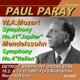 画像: [CD-R] PREMIERE パレー&デトロイト響'60年ライヴ/モーツァルト 交響曲第41番「ジュピター」, メンデルスゾーン 交響曲第4番「イタリア」