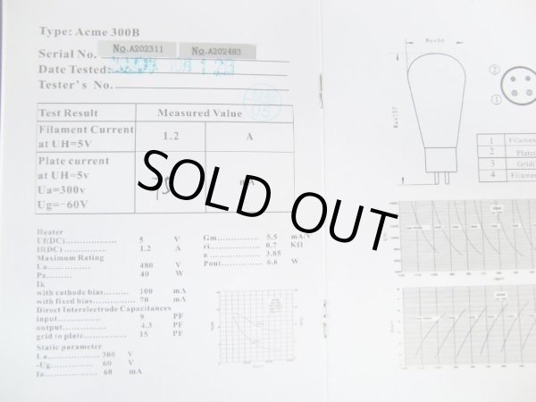 画像8: [新古品] PSVANE プスヴァン／Acme 300B 真空管（ペア、2本）