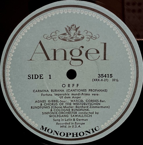 画像2: 米ANGEL サヴァリッシュ/オルフ「カルミナ・ブラーナ」