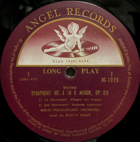 画像2: ANGEL ケンペ＆ベルリン・フィル/ブラームス  交響曲第4番